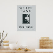  retro boekomslag White Fang Jack London Poster (Keuken)