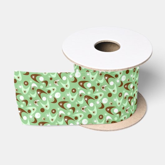 Retro Boemerangen Satijnen Lint (Spoel)