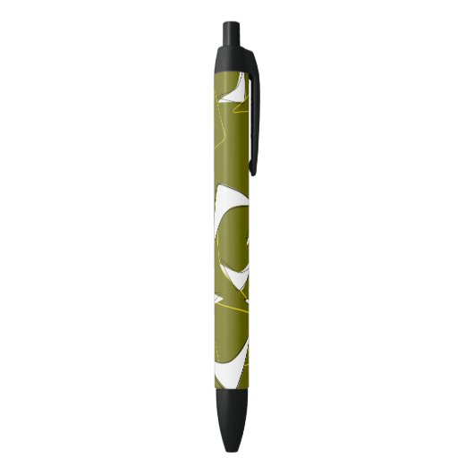 Retro Boemerangen Zwarte Inkt Pen (Achterkant (Verticaal))