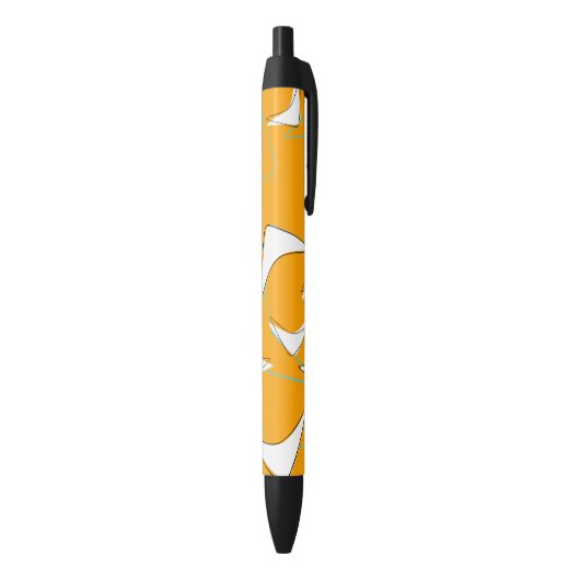 Retro Boemerangen Zwarte Inkt Pen (Achterkant (Verticaal))