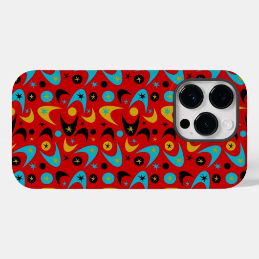 Retro Boemerangs Case-Mate iPhone Case (Achterkant (horizontaal))