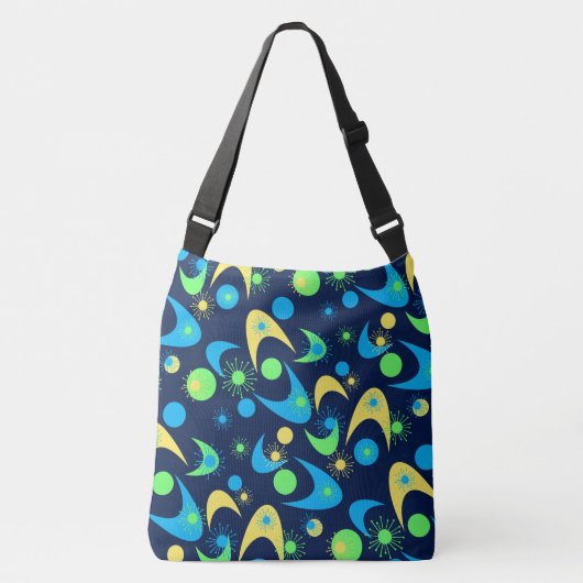 Retro Boemerangs Crossbody Tas (Voorkant)