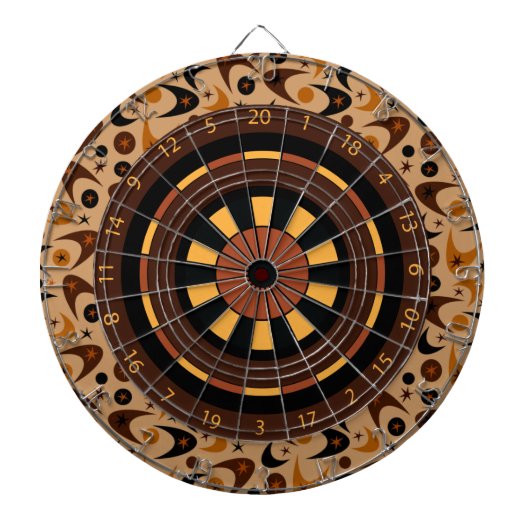 Retro Boemerangs Dartbord (Voorkant)