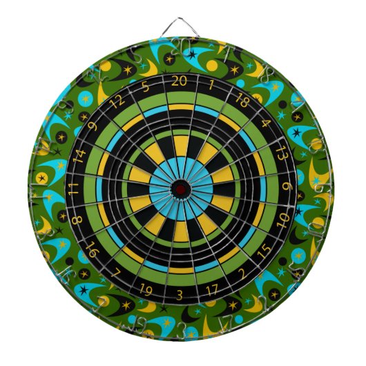 Retro Boemerangs Dartbord (Voorkant)