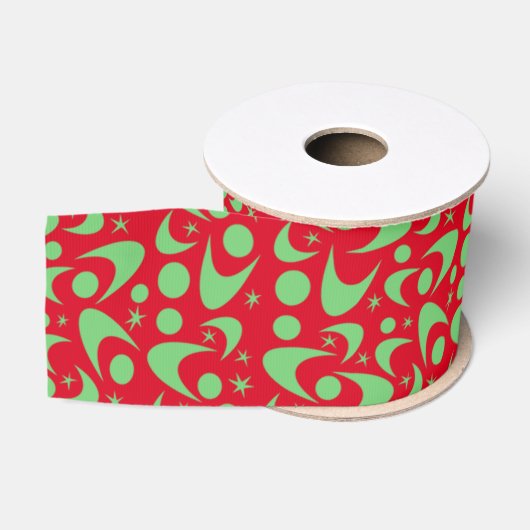 Retro Boemerangs Grosgrain Lint (Spoel)