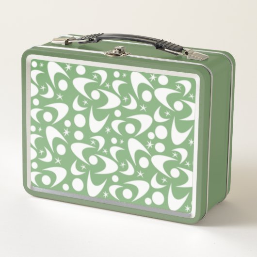 Retro Boemerangs Metalen Lunchbox (Voorkant)