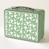 Retro Boemerangs Metalen Lunchbox (Achterkant)
