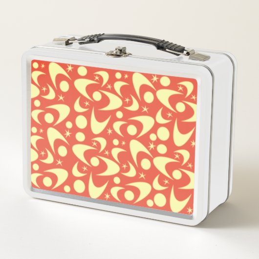 Retro Boemerangs Metalen Lunchbox (Voorkant)