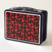 Retro Boemerangs Metalen Lunchbox (Voorkant)