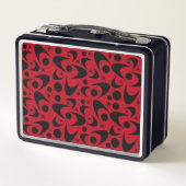 Retro Boemerangs Metalen Lunchbox (Achterkant)