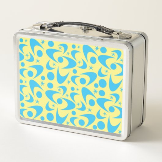 Retro Boemerangs Metalen Lunchbox (Achterkant)