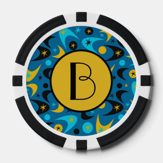 Retro Boemerangs Poker Chips (Voorkant)