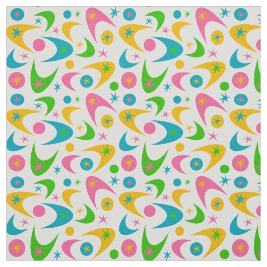 Retro Boemerangs Stof (Swatch)