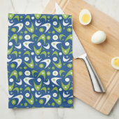 Retro Boemerangs Theedoek (Quarter Fold)