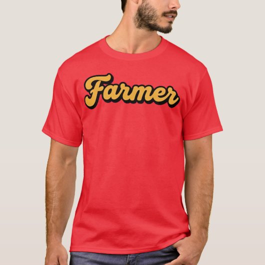 Retro Boer Sticker T-shirt (Voorkant)