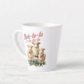 Retro boerderij bah la la drie schapen Kerstmis Latte Mok (Linkerhoek)