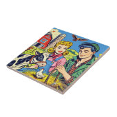 Retro Boerderij Comics Tegeltje (Zijkant)