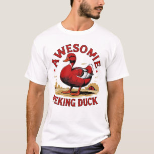 retro boerderij eend geweldige peking t-shirt
