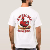 retro boerderij eend geweldige peking t-shirt (Achterkant)