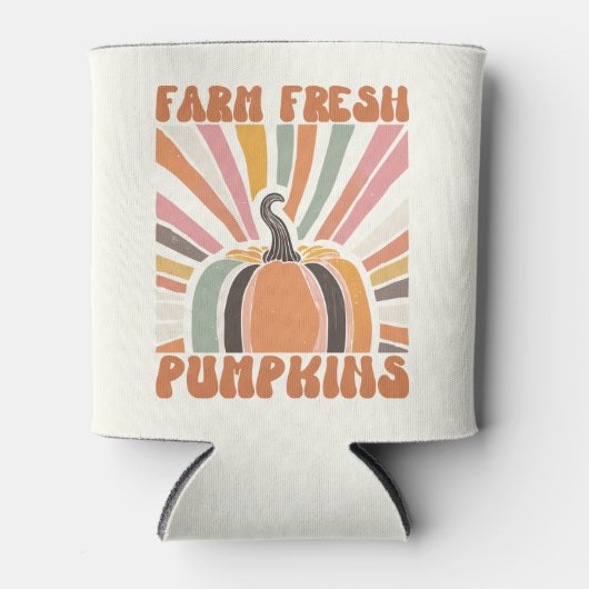 Retro Boerderij Fresh Pumpkins Blikjeskoeler (Voorkant)