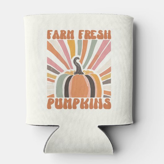 Retro Boerderij Fresh Pumpkins Blikjeskoeler (Achterkant)