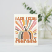 Retro Boerderij Fresh Pumpkins Briefkaart (Staand voorkant)