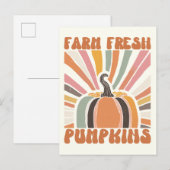 Retro Boerderij Fresh Pumpkins Briefkaart (Voorkant / Achterkant)