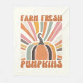 Retro Boerderij Fresh Pumpkins Fleece Deken (Voorkant)