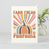 Retro Boerderij Fresh Pumpkins Kaart (Staand voorkant)