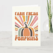 Retro Boerderij Fresh Pumpkins Kaart (Voorkant)