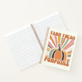 Retro Boerderij Fresh Pumpkins Notitieboek (Binnen)