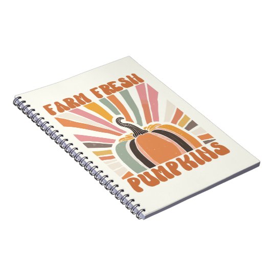 Retro Boerderij Fresh Pumpkins Notitieboek (Rechterzijde)