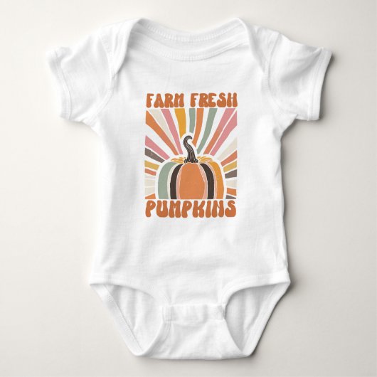 Retro Boerderij Fresh Pumpkins Romper (Voorkant)