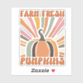 Retro Boerderij Fresh Pumpkins Sticker (Vel)