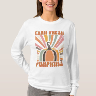 Retro Boerderij Fresh Pumpkins T-shirt