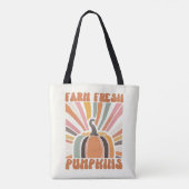 Retro Boerderij Fresh Pumpkins Tote Bag (Achterkant)