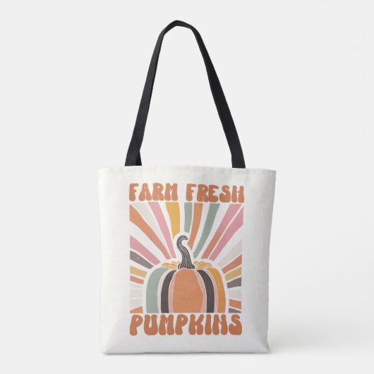 Retro Boerderij Fresh Pumpkins Tote Bag (Achterkant)