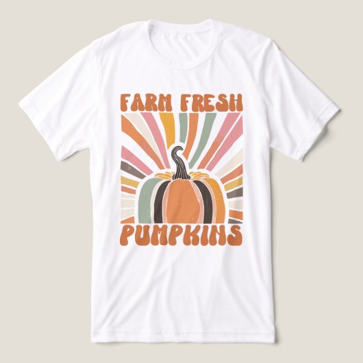 Retro Boerderij Fresh Pumpkins Tri-Blend Shirt (Design voorkant)
