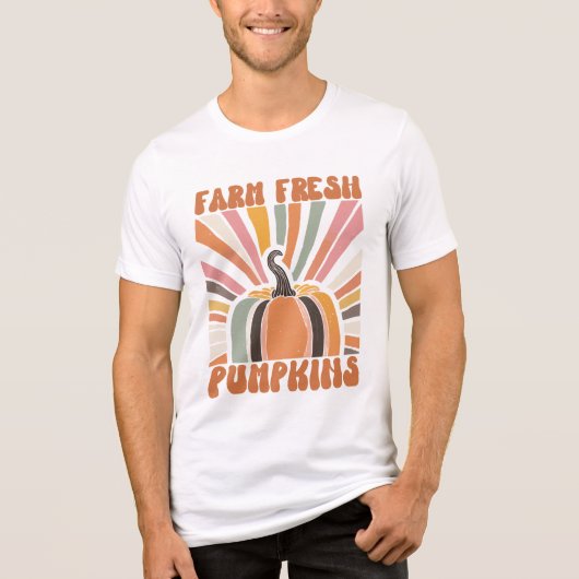 Retro Boerderij Fresh Pumpkins Tri-Blend Shirt (Voorkant)