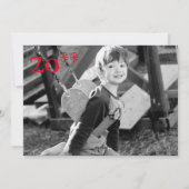 Retro Boerderij met kerstbomen Feestdagenkaart (Achterkant)