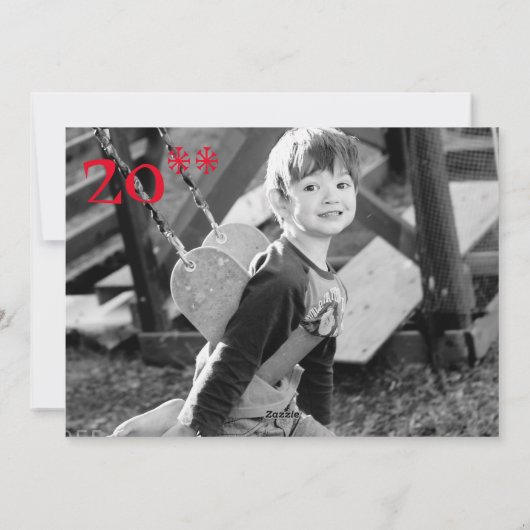 Retro Boerderij met kerstbomen Feestdagenkaart (Achterkant)