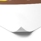 Retro Boerderij Pig met Sunburst Poster (Hoek)