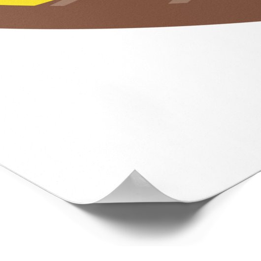 Retro Boerderij Pig met Sunburst Poster (Hoek)