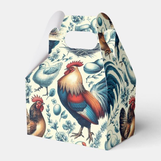 Retro Boerderij Roosterpatroon Bedankdoosjes (Achterkant)