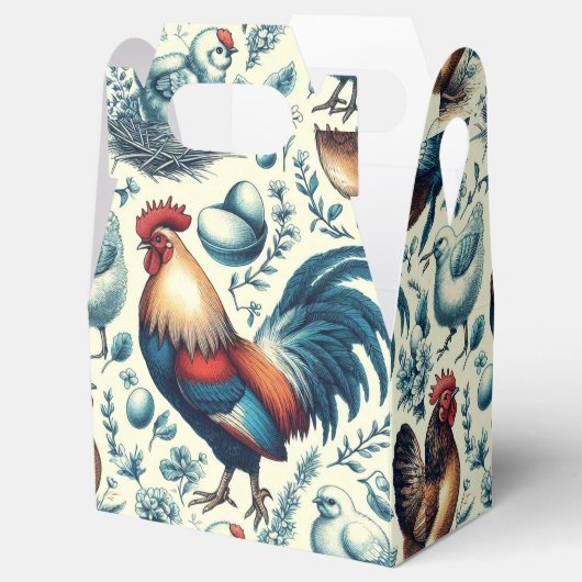 Retro Boerderij Roosterpatroon Bedankdoosjes (Geopend)