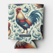 Retro Boerderij Roosterpatroon Blikjeskoeler (Voorkant)