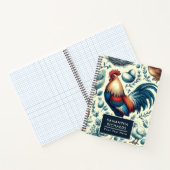 Retro Boerderij Roosterpatroon Notitieboek (Binnen)