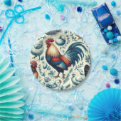 Retro Boerderij Roosterpatroon Papieren Bordje (Feest)