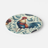 Retro Boerderij Roosterpatroon Papieren Bordje (Gekanteld)