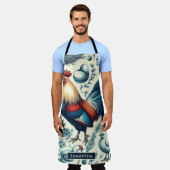 Retro Boerderij Roosterpatroon Schort (Gedragen)